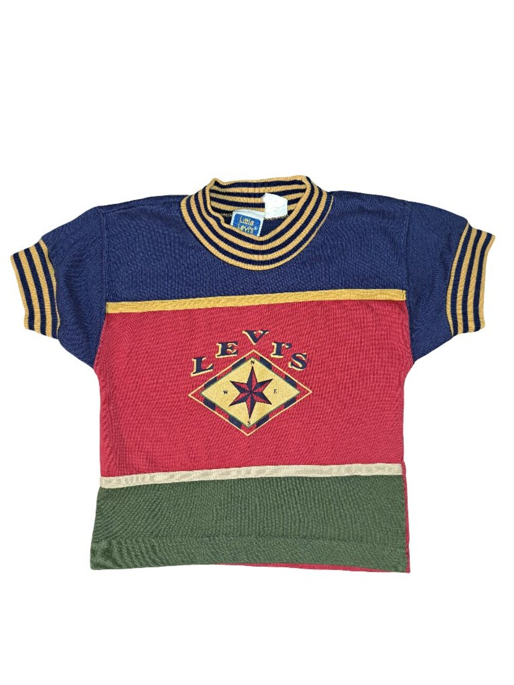 Little Levi’s Vintage Shirt Toddler 2T Colorblock Compass Logo Made in Korea